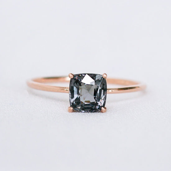 Gray Spinel Solitaire Ring - 1435SRR