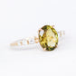 Olive Tourmaline Diamond Timeless Ring - 1441TY