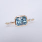 Blue Zircon Ethereal Ring - 14K Yellow Gold 1448BZ