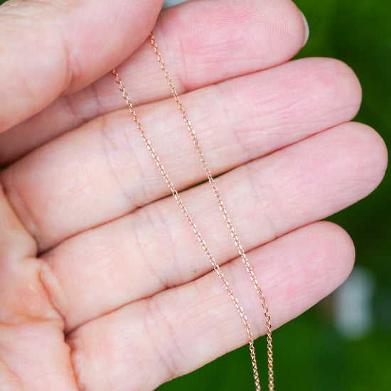 14K Solid Rose Gold Chain