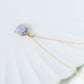 Crown Lavender Jade Pendant in 9K Yellow Gold - Blue Sapphire