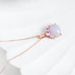 Crown Lavender Jade Pendant in 9K Rose Gold - Pink Sapphire