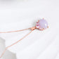 Crown Lavender Jade Pendant in 9K Rose Gold - Pink Sapphire