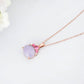 Crown Lavender Jade Pendant in 9K Rose Gold - Spinel