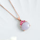 Crown Lavender Jade Pendant in 9K Rose Gold - Spinel