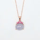 Crown Lavender Jade Pendant in 9K Rose Gold - Spinel