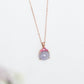 Crown Lavender Jade Pendant in 9K Rose Gold - Spinel