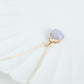 Crown Lavender Jade Pendant in 9K Yellow Gold -White Sapphire