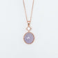 Solitaire Lavender Jade Pendant in 9K Rose Gold