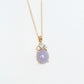 Zenith Lavender Jade Pendant in 9K Yellow Gold