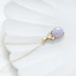 Zenith Lavender Jade Pendant in 9K Yellow Gold