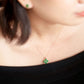 Luxe Green Jade Clover Pendant Necklace - 1523JPR