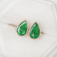 Unique Jade Bezel Ear Studs - 1524JER