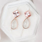 Morganite and Detachable Snow Jade Earrings - 1525JER