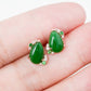 Green Jade Icing Earrings - 1527JER