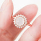 Snow Jade Sun Halo Ring - 1529JRR