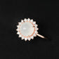 Snow Jade Sun Halo Ring - 1529JRR