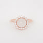 Snow Jade Sun Halo Ring - 1529JRR