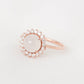 Snow Jade Sun Halo Ring - 1529JRR