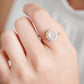 Snow Jade Sun Halo Ring - 1529JRR