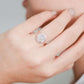 Snow Jade Elegance Halo Ring - 1530JRR