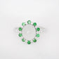 Snow Jade Scallop Halo Ring - 1532JRW