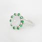 Snow Jade Scallop Halo Ring - 1532JRW