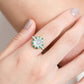 Snow Jade Scallop Halo Ring - 1532JRW