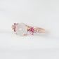 Snow Jade Pink Bouquet Ring - 1533JRR