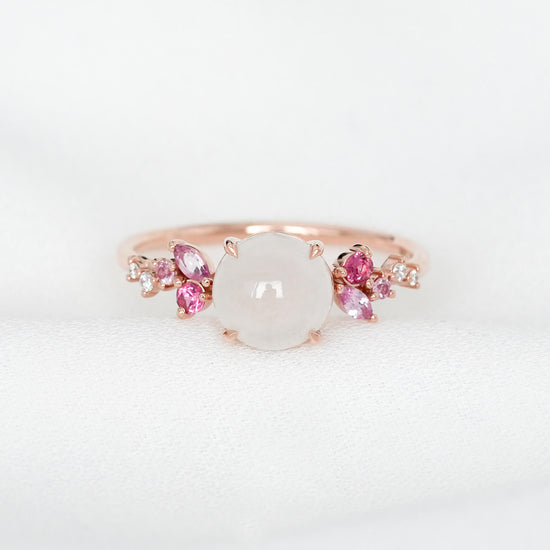 Snow Jade Pink Bouquet Ring - 1533JRR