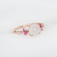 Snow Jade Pink Bouquet Ring - 1533JRR