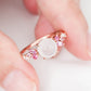 Snow Jade Pink Bouquet Ring - 1533JRR