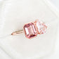 Tourmaline and Morganite Toi Et Moi Ring - 1537TMR