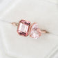 Tourmaline and Morganite Toi Et Moi Ring - 1537TMR