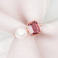 Tourmaline and Akoya Pearl Toi Et Moi Ring - 1539TPR