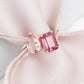 Tourmaline and Morganite Curved Toi Et Moi Ring - 1540TMR