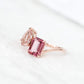 Tourmaline and Morganite Curved Toi Et Moi Ring - 1540TMR