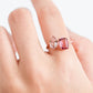 Tourmaline and Morganite Curved Toi Et Moi Ring - 1540TMR