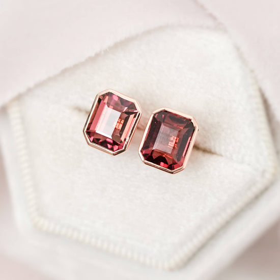 Tourmaline Bezel Ear Studs - 1542 TER