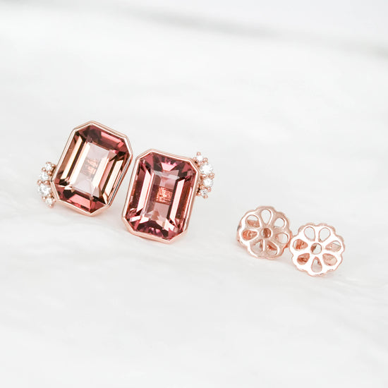 Tourmaline Icing Bezel Earrings - 1544TIR