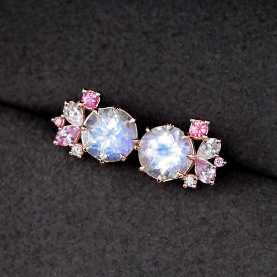 Floret Moonstone Earrings - 1545MER