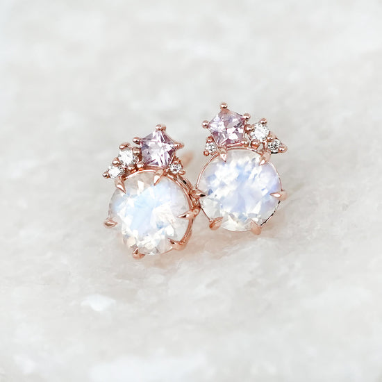 Star-kissed Moonstone Earrings - 1547MER