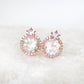 Peak Halo Moonstone Earrings - 1548MER