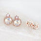 Peak Halo Moonstone Earrings - 1548MER