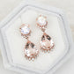 Moonstone and Detachable Morganite Drip Earrings - 1549MER