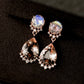 Moonstone and Detachable Morganite Drip Earrings - 1549MER