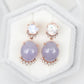 Moonstone and Lavender Jade Drip Earrings - 1550MER