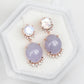Moonstone and Lavender Jade Drip Earrings - 1550MER