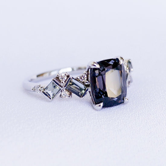 Grey Spinel Lumina Ring - 14K White Gold 1550SRW