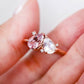 Morganite and Moonstone Twinspark Ring - 1553MRR